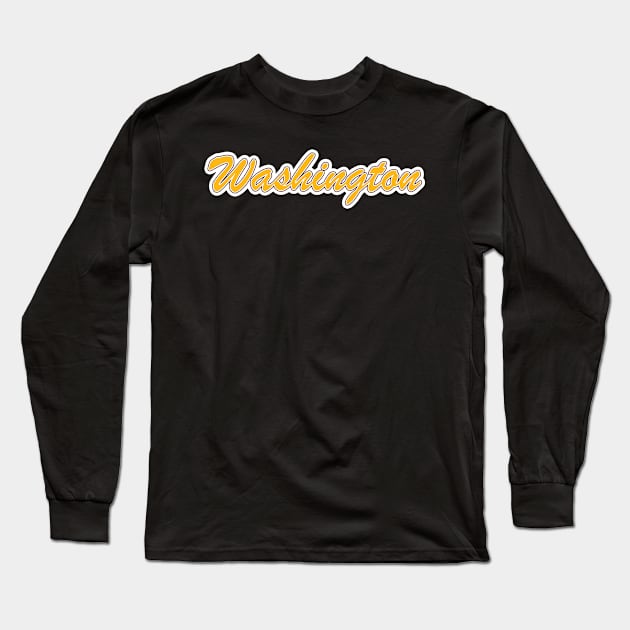 Football Fan of Washington Long Sleeve T-Shirt by gkillerb